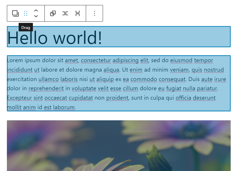 how to arrange blocks in wordpess gutenberg2